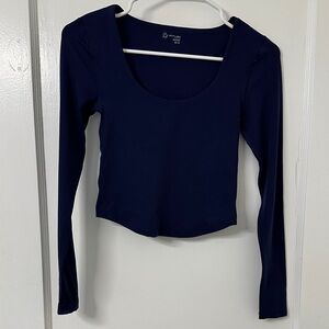 Aritzia Deep Blue Long Sleeve Top